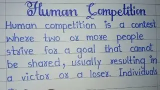 Competition Essay | Human Competition | English Essay on Competition |Paragraph on Competition