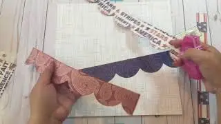 July 4th One Page Scrapbook Layout Process