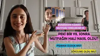 Mutfağı Boyadıktan Bir Yıl Sonrası! Sökülme Oluyor mu? Pişman olduk mu? Mutfak Dolabı Boyama