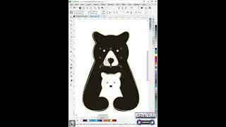 Bear Logo coreldraw tutorial #short #logodesign