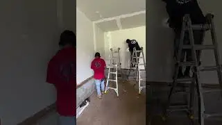 Sheet rock work with Kishawn in the crew Georgia most trusted contractor. #ConstructionWork.