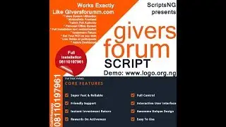 Givers Forum Clone Script Official Video