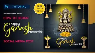 Ganesh Chaturthi (गणेश चतुर्थी) Social Media Banner 2021 | Photoshop Tutorial | #ganeshchaturthi