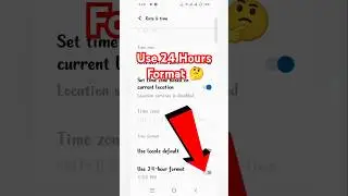 Use Time 24 Hours Format | How To Set Time 24 Hours Format | #sorts #viral #tech #trending