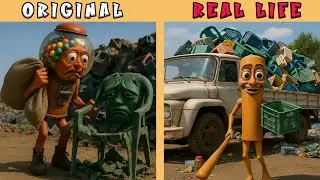 Karkerkar Kurkur Found Destroyed in the Junkyard! | Brainrot Original vs Real life | Animation