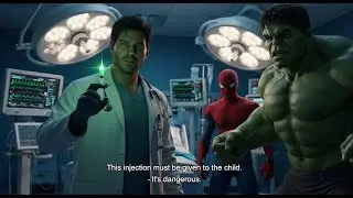 “Hulk & Spider-Man vs The Transformed Kid!”  “Wrong Injection… Unstoppable Transformation!”