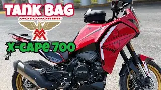 Moto Morini X-CAPE 700 estrenando TANK BAG