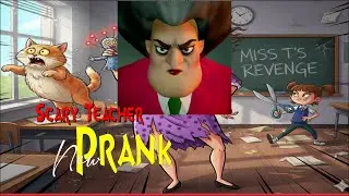Scary Teacher Pin Prankm, Dress Cutting Prank & cat escape From Miss T Compiled New Video