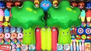 Slime mixing rainbow toys into glossy slime &ndash; ASMR Misa Slime