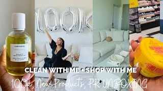 BEST NEW PRODUCTS IN STORES! CLEAN WITH ME + SHOP WITH ME VLOG |PR UNBOXING, NEW BODY OIL+ 100K SUBS