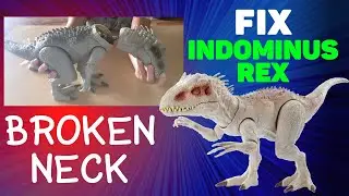 Lets FIX Indominus Rex Broken Neck - MATTELL Dinosaur