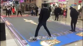Interactive led dance floor tile portable panel 500x1000 mm full color video display screen for outd