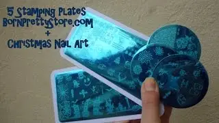 5 Stamp plates by BornPrettyStore.com + Xmas Nail Art