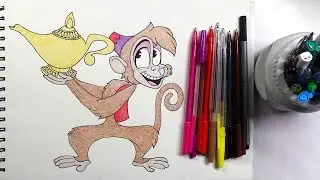 HOW TO DRAW ABU | DISNEY ALADDIN - STEP BY STEP TUTORIAL