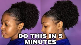 How to do a Sleek Low Puff on Type 4 Natural Hair? | 5 Minute Hairstyles