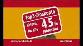 Norisbank - Kopf verdrehen - Top3Zinskonto - Werbung