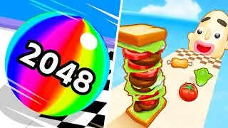 Satisfying Mobile Games ... Smash To Draw, Sandwich Run, Sandwich Runner, Ball Run, Ball Run 2048
