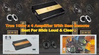 S&B Sound Blast 1004 100w x 4 Four Channel Amplifier Unboxing Review Video,4 ch with bass remote