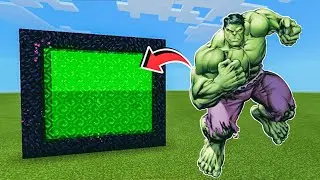 How to Make a PORTAL to HULK Dimension in MinecraftPE