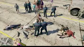 GTA V Paramedics vs NPC Fight