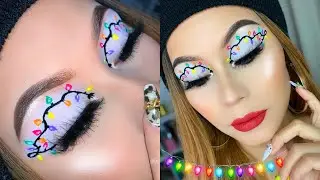 MAQUILLAJE PARA NAVIDAD ESTILO INSTAGRAM LUCES NAVIDEÑAS🎄 2020