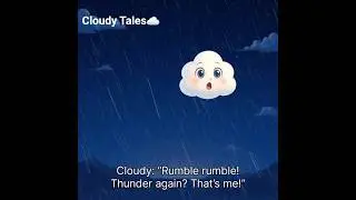Cloudy can&rsquo;t sleep! 🌙 He learns to breathe and calm down. 💤 Even clouds need rest! ☁️✨ #CloudyTales