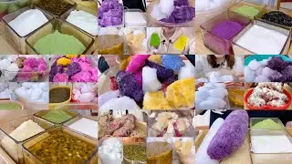 QIAN / ICE DUMPLINGS DIPPED IN MATCHA, PASSION FRUIT, YOGURT,MILK POWDER  EATING ASMR COLLECTION 