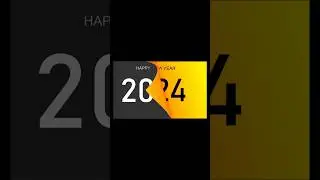 happy new year 2024 new poster design in Coreldraw