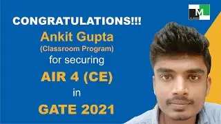Ankit Gupta - GATE 2021 AIR -4 | GATE Topper and Ranker| IES MASTER Classroom Student