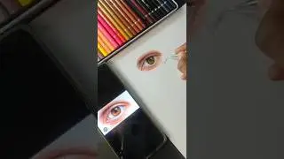 realistic eye drawing #hyper realistic colourful eye drawing #shorts #art #3d drawing