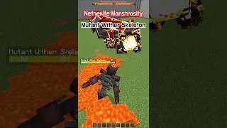 Netherite Monstrosity (Cataclysm) vs Mutant Wither Skeleton | Minecraft Mob Battle #Shorts
