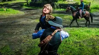 Arthur arrests the newspaper boy for spreading fake news | RDR2