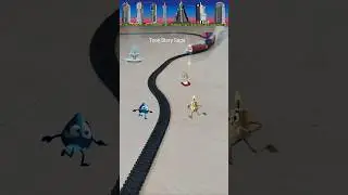 Waterdrop💧and Candle🕯️meet at the railway track and train is approaching fast | Train Cartoon