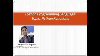 User Defined Function in Python Part 1