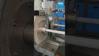 High-efficiency plastic pipe production line with dual output for PVC/PE/PPR pipes#shorts