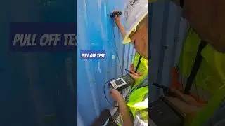📌Pull off test to test adhesion of the protection coating #corrosionprotection #construction