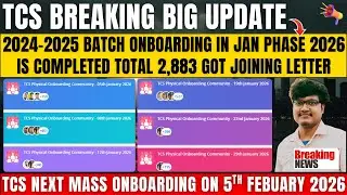 TCS JAN'26 PAHSE ONBOARDING IS COMPLETED | TCS FEB'26 MASS ONBOARDING STARTED | TCS NEW DOJ ON 5-FEB