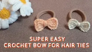 EASY❗❗CROCHET BOW FOR HAIR TIES // CROCHET BOW TUTORIAL #crochet #crochettutorial #crochetbow