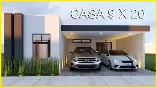 CASA 9 X 20 CON ALBERCA / 2 DORMITORIOS / ETAPA 1