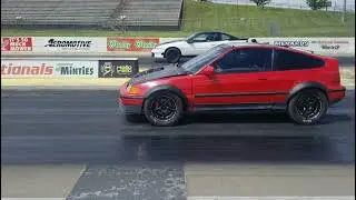 k24 AWD Honda CRX.  IFO Topeka, Ks 1st round qualifying