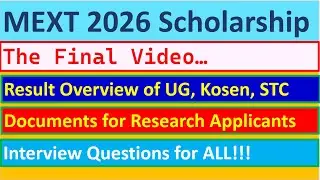 MEXT 2026 Scholarship - Probable Interview questions, Documents to be carried by Research Applicants