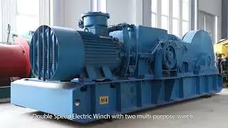 Multi-purpose double-speed winch for underground coal mine Hoisting equipment Compact structure