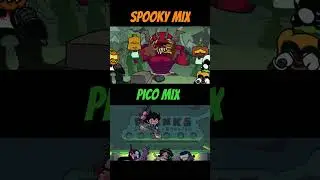 FNF SPOOKY MIX VS PICO MIX STRESS CUTSCENE #fnf #fridaynightfunkin #cutscene #fnfmod