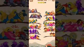 BIRD SORT 2 COLOR PUZZLE GAME🐦 #game       LEVEL 172