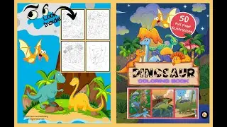 Dinosaur Coloring Book: 50 Pages of Realistic Dinosaurs In Their Natural Prehistoric Environment