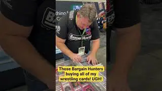 Those Bargain Hunters buying my two boxes of wrestling cards! Dallas Card Show #bargainhunters