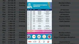Tata wpl 2025 schedule comes of all matches and date #first #match #of #rcb #womenschampionsleague