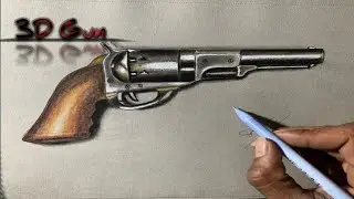 How to draw 3D Gun  ? So Finally Realistic draw Step by Step 3D Art कैसे बनाएं Sri Ram Art 