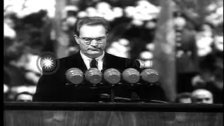 35th anniversary celebrations of October Socialist Revolution in Moscow, Soviet U...HD Stock Footage