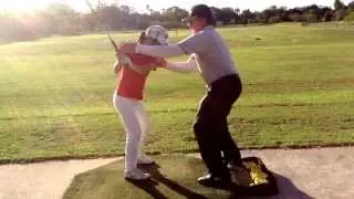 [Australian Golf Academy _ ANK GOLF] Ian Triggs working with Alice.  Working on the right sequence